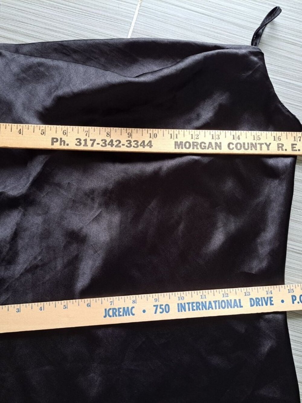 Y2K Bebe Black Satin Cowl Neck Midi Slip Dress Adjustable Straps USA M Sexy - Picture 8 of 12